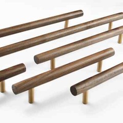 Walnut Wood Cabinet Handles Drawer Pulls Knobs Cupboard Handle Cabinet Door pull