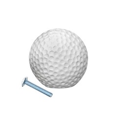 5 Pack Team Collection Golf Ball Sport Cabinet Hardware Drawer Door Knob 1-1/4″