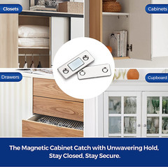 12 Pack Ultra Thin Cabinet Door Catch Stainless Steel Cabinet Magnetic Door Catc