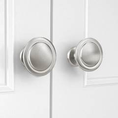 HOMOTEK 10 Pack Cabinet Knobs Drawer Zinc Stepped Round Kitchen,Cupboard, Bathr