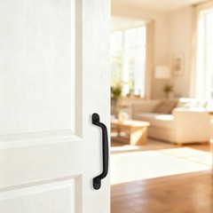 10 Pcs 5.1″(130mm) Drawer Pulls Aluminum Alloy Kitchen Handles Black