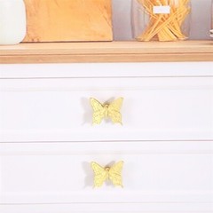 Butterfly Pull Handle Zinc Alloy 0.98in Cabinet Wardrobe Drawer Kitchen Cupboard