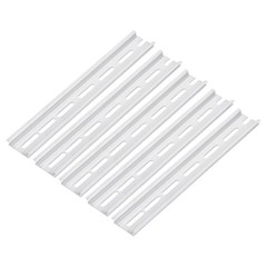 DIN Rail Slotted Aluminum Mounting Guide 9×1.4×0.3 Inch 5 Pcs, Silver