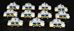 Set of 11 Mini Police Car Drawer Cabinet Dresser Knob Pulls Unused