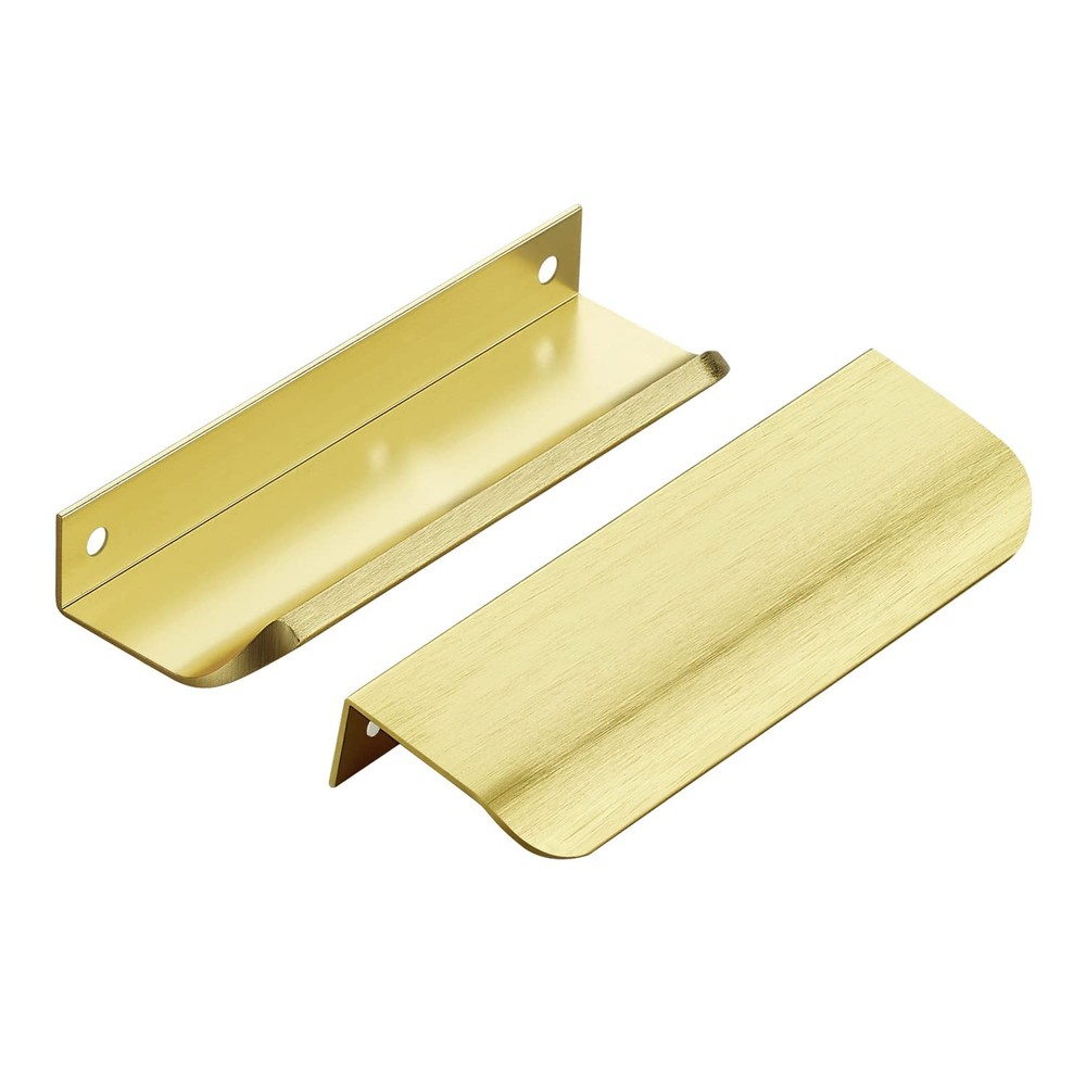 Gold Cabinet Handles 30 Pack 4.75 Inch Finger Edge Pulls 3.75 Inch Center