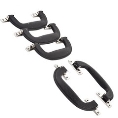 150mm Luggage Part Suitcase Side Plastic Carrying Pull Handle Black 5pcs