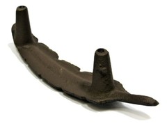 Rustic 6.5 Inch Feather Cast Iron Rustic Gate Cabinet Cupboard Pull Door Handle