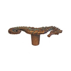 Metal Verdigris Seahorse Cabinet Dresser Drawer Knob Pull Hardware Beach Decor
