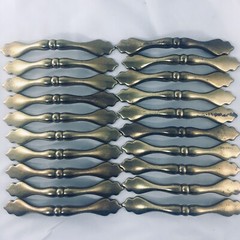 Door Pulls 20 Pc Lot Brass Drawer Cabinet 5 1/2” Polished 3 ” Screw Set Vtg