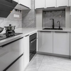 Black Kitchen Cabinet Door Handles Cupboard Drawer Concealed Finger Edge Pull