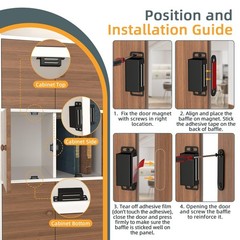 Jiayi Magnetic Door Catches 12 Pack Cabinet Door Magnets Black Magnetic Door …