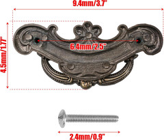 Vintage Look Drawer Pulls 2.5 Inch C-C Dark Antique Bronze Cabinet Handles for