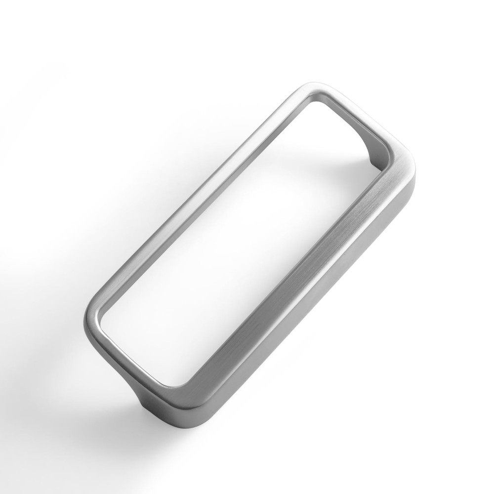 Satin Nickel Cabinet Pulls 3″ 76mm Hole Center Zinc Alloy Finger 6 PCS