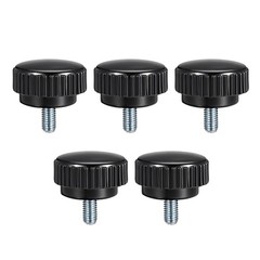 5Pcs M8x15mm Male Thread Knurled Clamping Knobs Grip Thumb Screw on Type