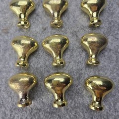 Vintage Oval Brass Door/Drawer Pulls Hardware Set Of 12-no screws