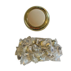 Amerock Cabinet Drawer Knobs with Screws White Ceramic Brass Kitchen Bathroom