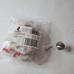 Pack Lot Of 10 Richelieu Hardware Mushroom Cabinet Knobs Brushed Nickel Finish
