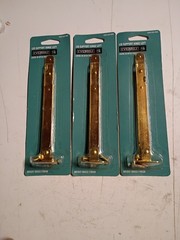 3PK Everbilt Bright Brass Lid Support Left Hand Hinges 19834