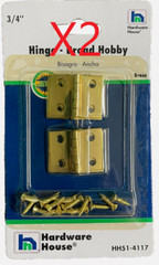 HINGES (8 PCS) SOLID BRASS 3/4″ WITH HARDWARE