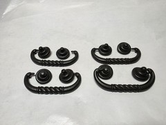 2 Pair 4pcs Drop Handle Drawer Pull/Handle 3-1/4″ Hole Center Dark Bronz Finish