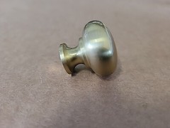 1.25 In Solid Brass Cabinet Knob — Satin Brass Finish-Baldwin