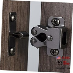 Keenkee 4 PCS Cabinet Latch Double Roller Catch Hardware for BlackNickel 4ps