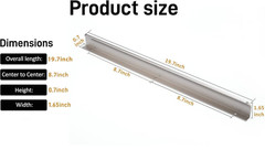 Satanga Brushed Nickel Pack of 2 Edge Finger Pull for Cabinets 19.69″ Length