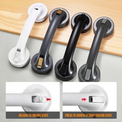 2Pcs Suction Cup Door Handles Grab Bars for Shower Waterproof Bathroom Slidin…