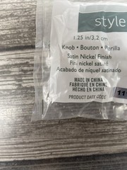 Style Selections 1.22-in Satin Nickel Round/Oval Transitional Knob Lot Of 20{126