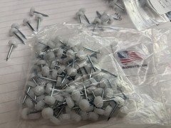 1/2″D 100pc Nylon Nail Furniture Glide, plastic, Choose Size, White or Brown