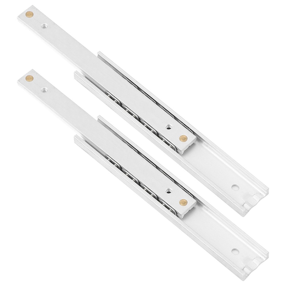 NEW 2pcs/ Set Mini Aluminum Alloy Durable Smooth Slideway For Drawer