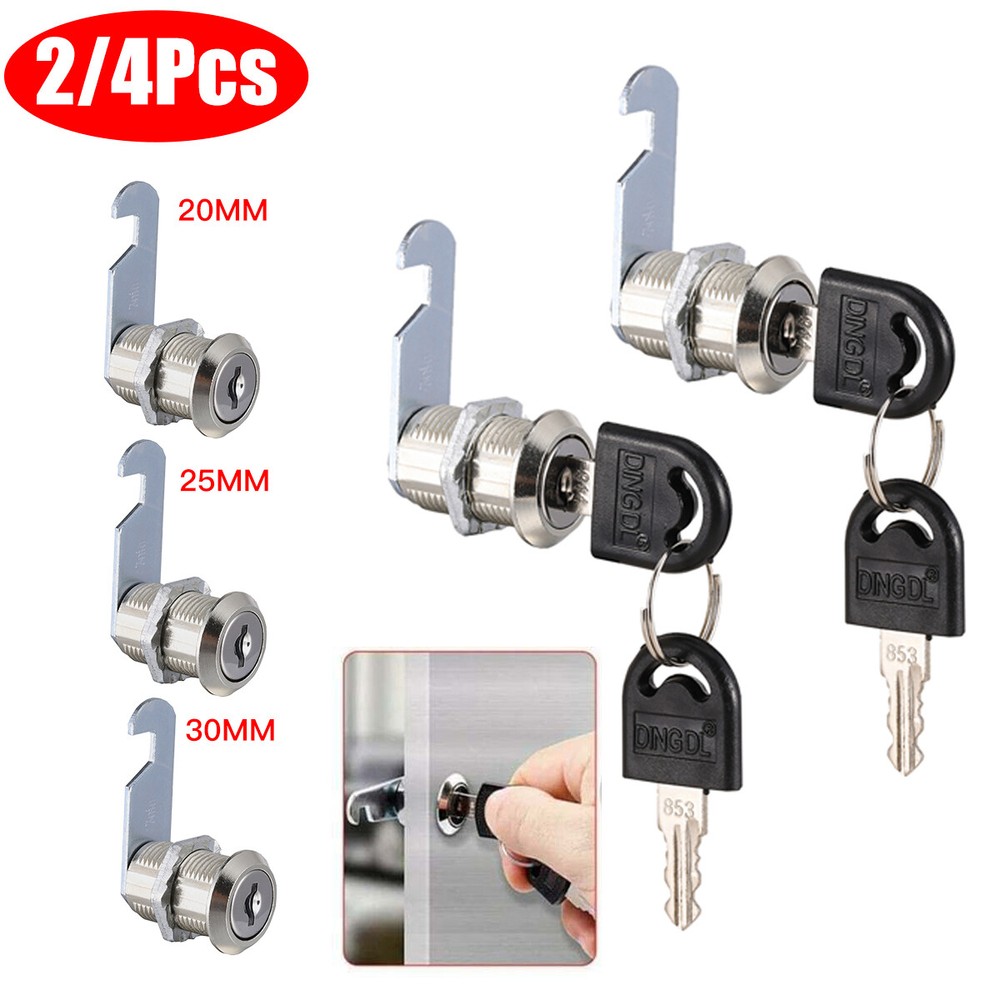 2/4 Universal Craftsman Tool Box Lock Chest Key Storage Truck Safe Cylinder Lock