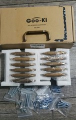 Goo-Ki 12 Pack 3 Inch 76mm Hole Center Cabinet Pulls Antique Brass Zinc Alloy