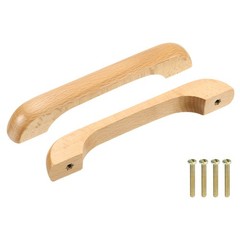 6Pcs U Shaped Beech Wood 5.04″ Hole Spacing Cabinets Drawer Pulls Handles