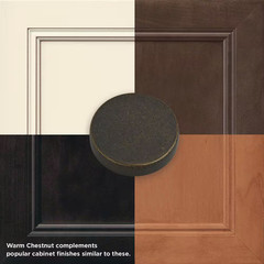 Step Edge 3 or 3-3/4 In. (76/96 Mm) Classic Warm Chestnut Cabinet Drawer Pull