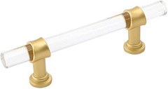 30 Pack 7-1/2 Inch Matte Gold Cabinet Pull Clear Acrylic Furniture Hardware Glas