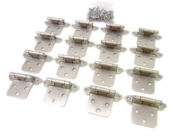 16-pcs (8 Pairs) Self-Closing Cabinet Hinges Screws Included 2″ CTC 1-3/4″ W