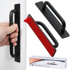 2 PCS 5.83 Inch Black Aluminum Alloy SelfStick Instant Cabinet Handles