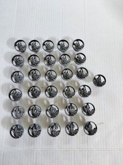 LOT OF 31 PEWTER FLORAL DESIGN DRAWER PULL KBC2004-52247 1 1/8″ OD