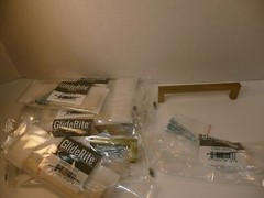 Lot of 9 GlideRite 5″ CC Square Kitchen Bar Pull Satin Gold – 21683-128-SG-1