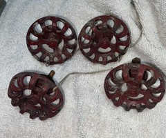4 Faucet Handle Rustic Metal Industrial Vintage Style Knob RED Drawer Pulls