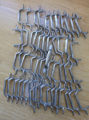 Lot 51 Brushed Pewter Colored Metal Cabinet Drawer Handles Pulls Screws 5″