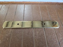 polished Brass cabinet backplate for pulls 3 in CC open box 6.5 in overall