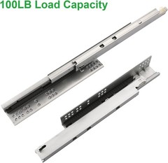 Undermount Soft Close Drawer Slides, 22 Inch, 100lb Capacity – 6 Pairs