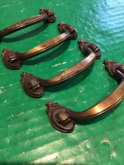 Lot of 4 AMEROCK 739-1 Drawer Pull Brass Vintage (no Screws) 3″ Center