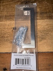 Lot of 6 Hardware Resources 4″ Stanton Square Cabinet Pull Satin Nickel 625-96SN
