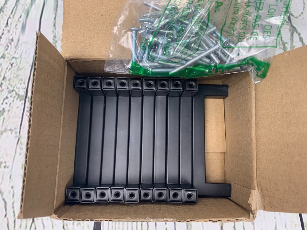 96mm Cabinet Handles Black Kitchen Handles 10 Pack Cupboard Handles Drawer