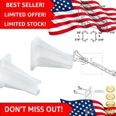 Easy-To-Install White Nylon Drawer Track Brackets – Durable & Adjustable 5″ x 5″