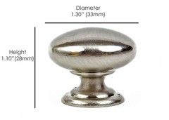 Cabinet Knob Brushed Nickel Traditional Domed Round Kitchen Bath Drawer Pulls