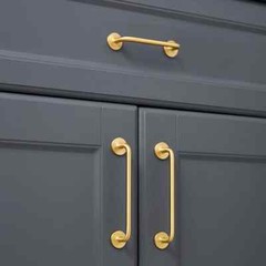 3.78” 5.0″ 6.3″ 8.8″ 12.6″ Brushed Brass Drawer Pull Knob Dresser Handle